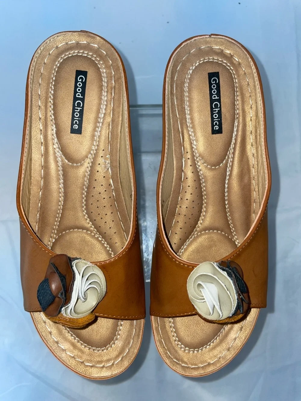 GC SHOES SYDNEY ROSETTA WEDGE SANDALS FTL-04-075